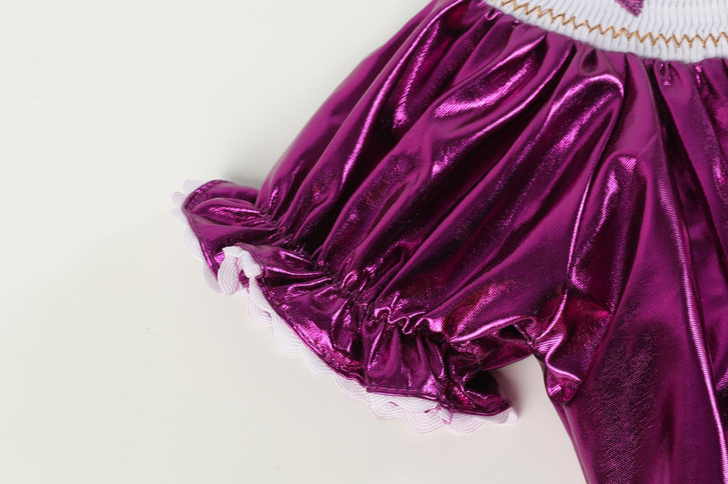 Louisiana Purple & Gold Star Bishop Dress