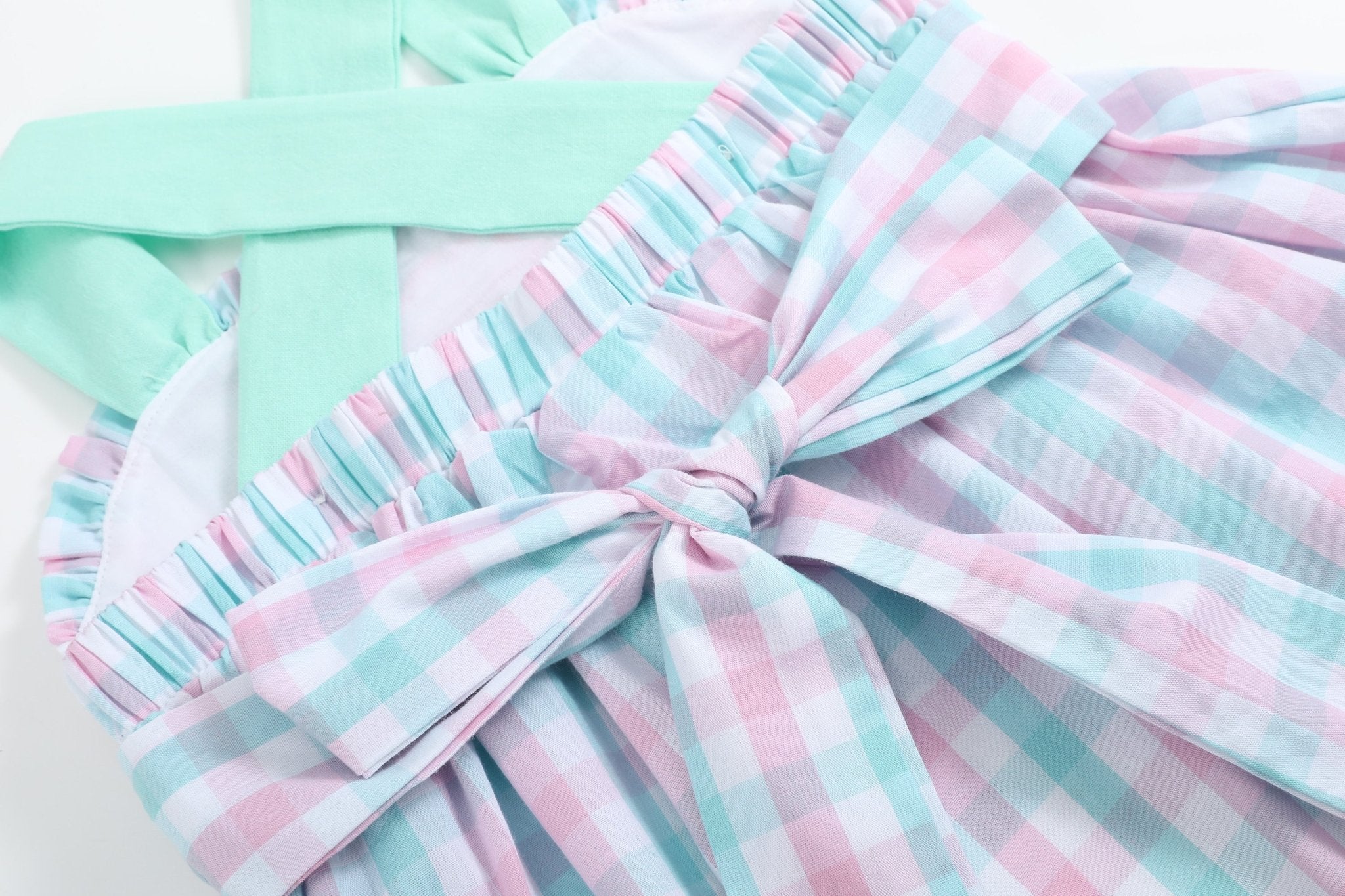 Pink & Aqua Seashell Smocked Sundress