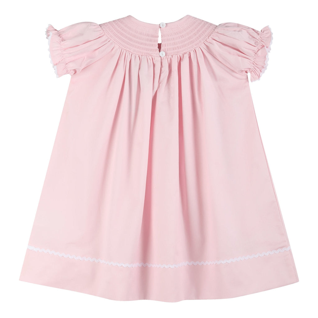 Pink & White Smocked Bishop Dress