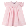 Pink & White Smocked Bishop Dress