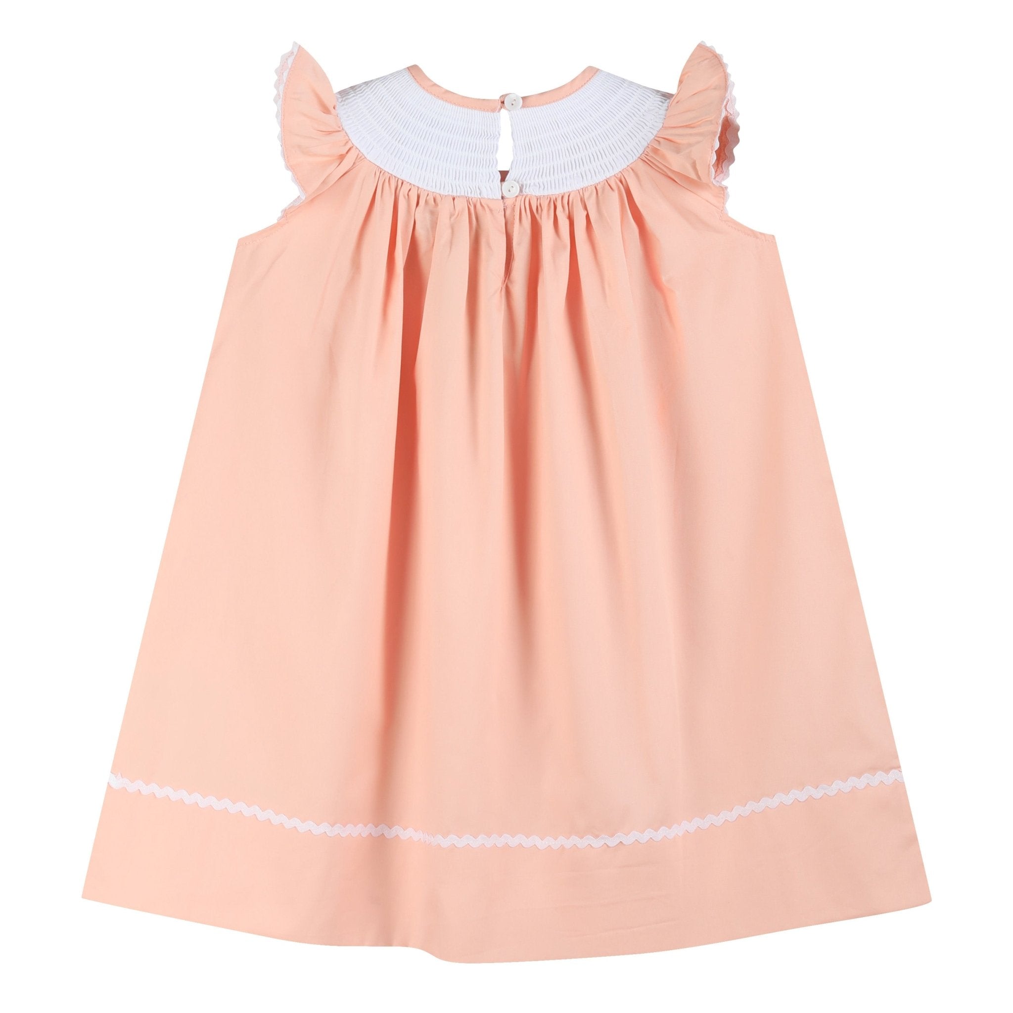 Pink Flamingo Smocked Bishop Dress